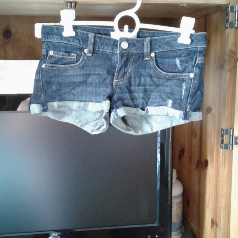 Garage brand low rise jean shorts